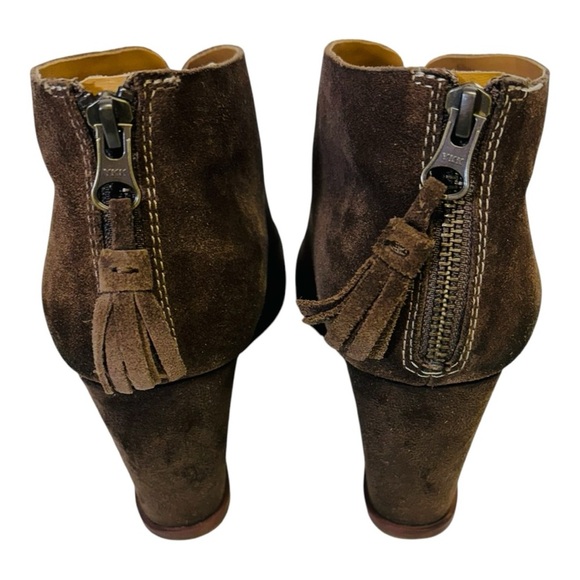 Kork’s Women’s Haldor Leather Suede Bootie Back zip Boot Taupe Size 8 - Picture 5 of 10